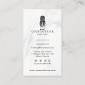 Friseursalon Haare Friseur Luxus Marmor Visitenkarte (Rückseite)
