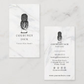 Friseursalon Haare Friseur Luxus Marmor  Visitenkarte (Vorne/Hinten)