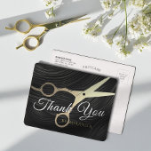 Friseursalon-Haarstylist Danke an die Goldschere Postkarte