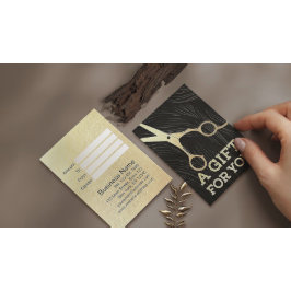Friseursalon-Haarstylist-Geschenkgutschere Rabattkarte