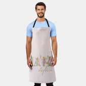 Friseursalon-Haarstylist-Logo für schicke Typograf Schürze (Getragen)