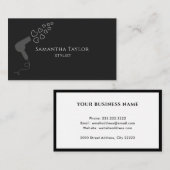 Friseursalon-Haartrockner Visitenkarte (Vorne/Hinten)