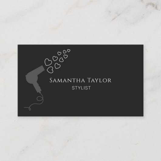 Friseursalon-Haartrockner Visitenkarte (Vorderseite)