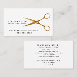 Friseursalon Hairstylist Professioneller Barbier Visitenkarte
