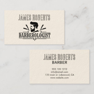 Friseursalon Hairstylist Professioneller Barbier Visitenkarte