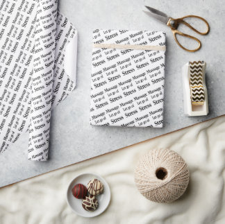 Friseursalon, Herrenfriseur Massage Stress abbauen Geschenkpapier