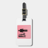 Friseursalon Icon Haarschnitt Kamm und Schere Gepäckanhänger (Vorderseite vertikal)