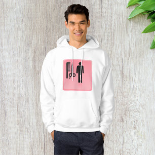 Friseursalon Icon Haarschnitt Kamm und Schere Hoodie