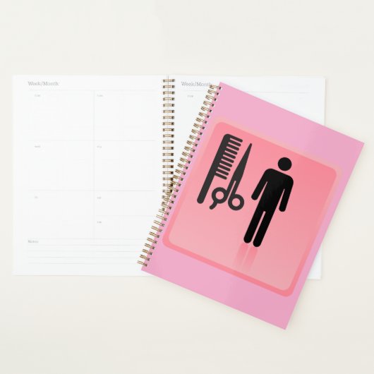 Friseursalon Icon Haarschnitt Kamm und Schere Planer (Anzeige)