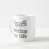 Friseursalon ist mein Leben Kaffeetasse (Vorderseite Links)