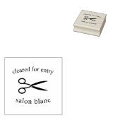 Friseursalon: Karo / Zutrittsfrei freigegeben Gummistempel (Stempel)