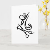 Friseursalon Karte (Gelbe Blume)