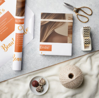 Friseursalon, Keine mehr geteilten Haarspitzen Mar Geschenkpapier