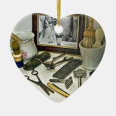 Friseursalon Keramik Ornament (Vorne)