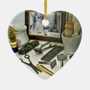 Friseursalon Keramik Ornament