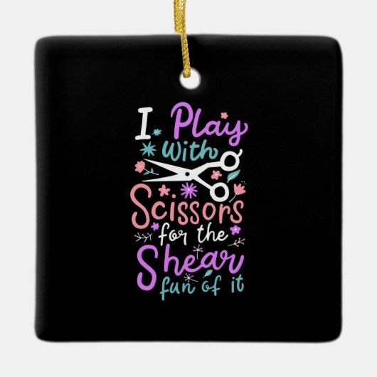 Friseursalon Keramikornament (Vorderseite)