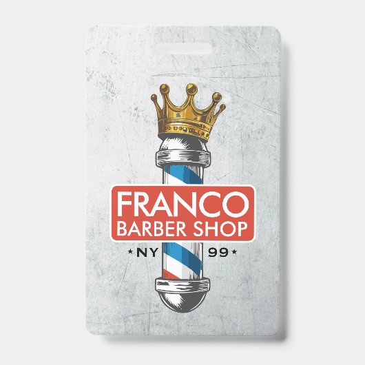 Friseursalon King Crown Barber Pole Ausweis (Vorderseite)
