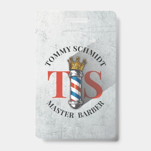 Friseursalon King Crown Barber Pole Ausweis (Vorderseite)