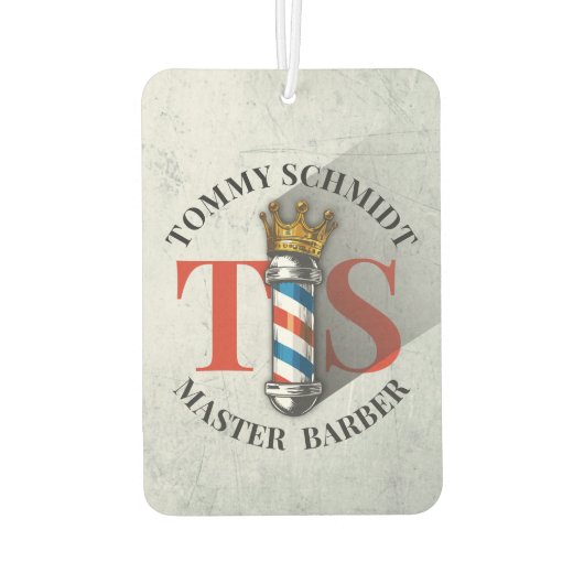 Friseursalon King Crown Barber Pole Autolufterfrischer (Rückseite)