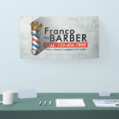 Friseursalon King Crown Barber Pole Banner (Messe)