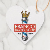 Friseursalon King Crown Barber Pole Geschenkanhänger (Rückseite)
