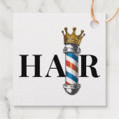 Friseursalon King Crown Barber Pole Geschenkanhänger (Rückseite)
