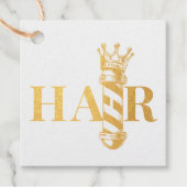 Friseursalon King Crown Barber Pole Geschenkanhänger (Vorderseite)