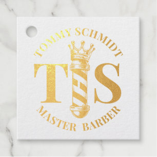 Friseursalon King Crown Barber Pole Geschenkanhänger