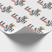 Friseursalon King Crown Barber Pole Geschenkpapier (Ecke)