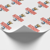 Friseursalon King Crown Barber Pole Geschenkpapier (Ecke)