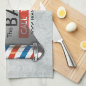 Friseursalon King Crown Barber Pole Geschirrtuch (Viertel Falte)