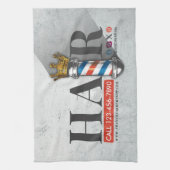 Friseursalon King Crown Barber Pole Geschirrtuch (Vertikal)
