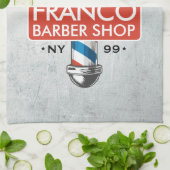 Friseursalon King Crown Barber Pole Geschirrtuch (Gefaltet)