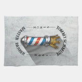 Friseursalon King Crown Barber Pole Geschirrtuch (Horizontal)