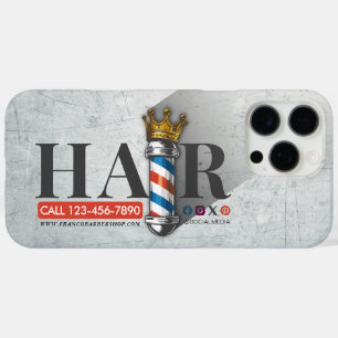 Friseursalon King Crown Barber Pole Haarsalon iPhone 16 Pro Max Hülle