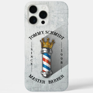 Friseursalon King Crown Barber Pole Haarsalon iPhone 16 Pro Max Hülle