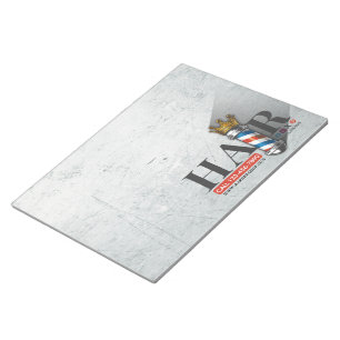 Friseursalon King Crown Barber Pole Haarsalon Notizblock