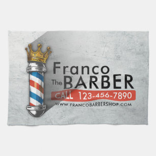 Friseursalon King Crown Barber Pole Hair Salon Geschirrtuch