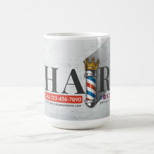 Friseursalon King Crown Barber Pole Hair Salon Kaffeetasse