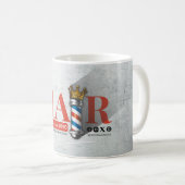 Friseursalon King Crown Barber Pole Kaffeetasse (VorderseiteRechts)