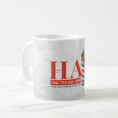Friseursalon King Crown Barber Pole Kaffeetasse (Vorderseite Links)