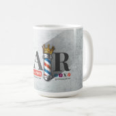 Friseursalon King Crown Barber Pole Kaffeetasse (VorderseiteRechts)