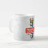 Friseursalon King Crown Barber Pole Kaffeetasse (Vorderseite Links)