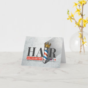 Friseursalon King Crown Barber Pole Karte