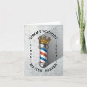 Friseursalon King Crown Barber Pole Karte (Vorderseite)