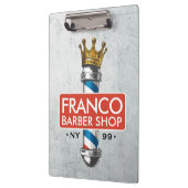 Friseursalon King Crown Barber Pole Klemmbrett (Links)