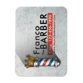 Friseursalon King Crown Barber Pole Magnet (Vertikal)