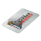 Friseursalon King Crown Barber Pole Magnet (Linke Seite)