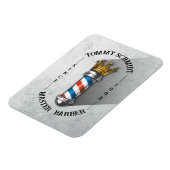 Friseursalon King Crown Barber Pole Magnet (Linke Seite)