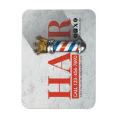 Friseursalon King Crown Barber Pole Magnet (Vertikal)